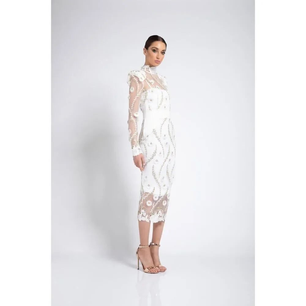 zhivago raise your hand midi dress white US6 - Picture 3 of 9